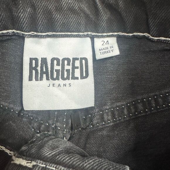 Free People The Ragged Priest Sweeper Jeans Wide Leg Black Sz 24 - Picture 5 of 6